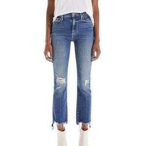 MOTHER DENIM insider crop step chew in dancing on coals size 24